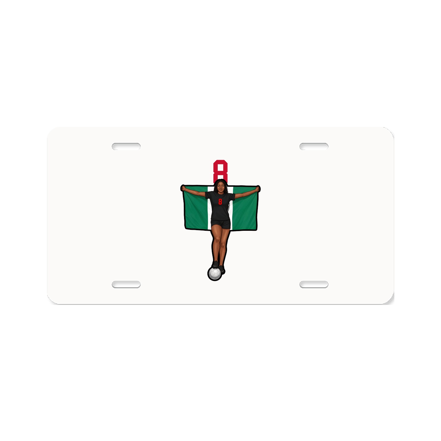 License Plate — Number Top in Classic