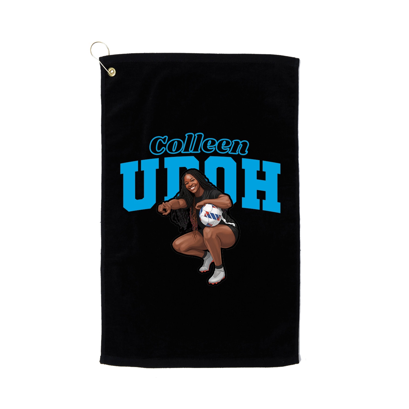 Golf Towel — Name Arch in Black