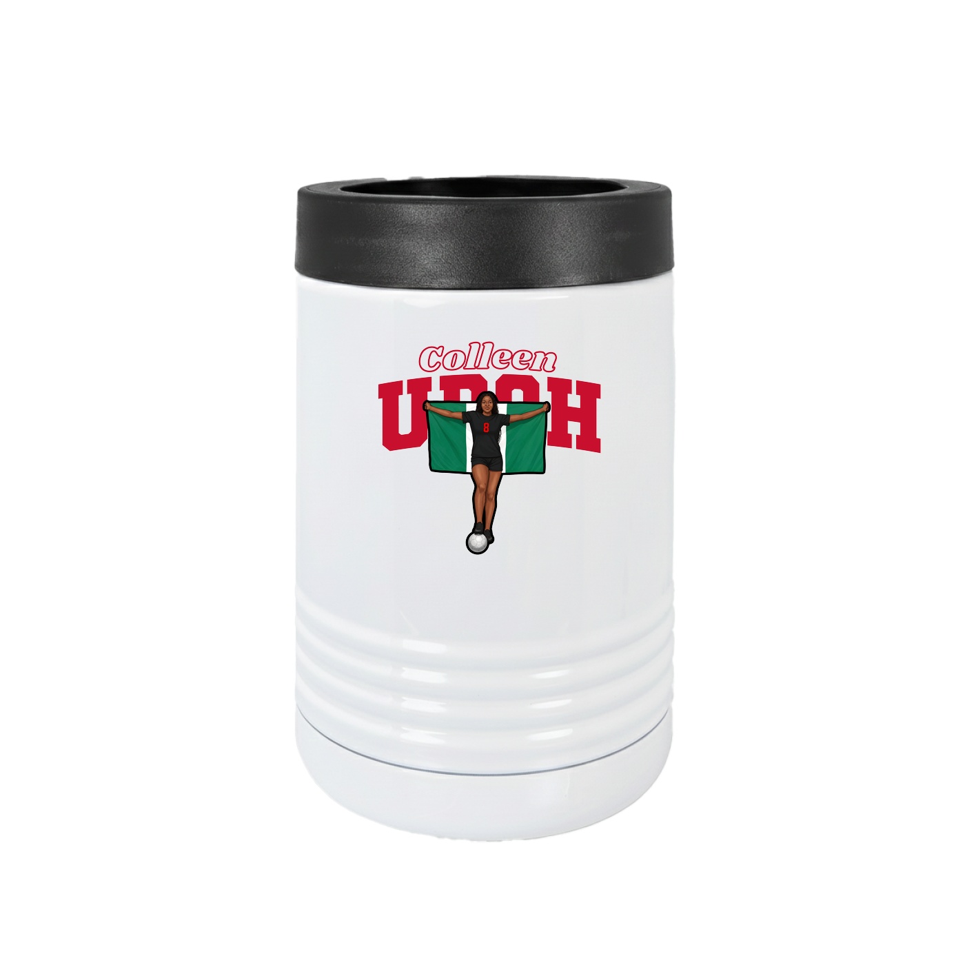 Beverage Holder — Name Arch in White