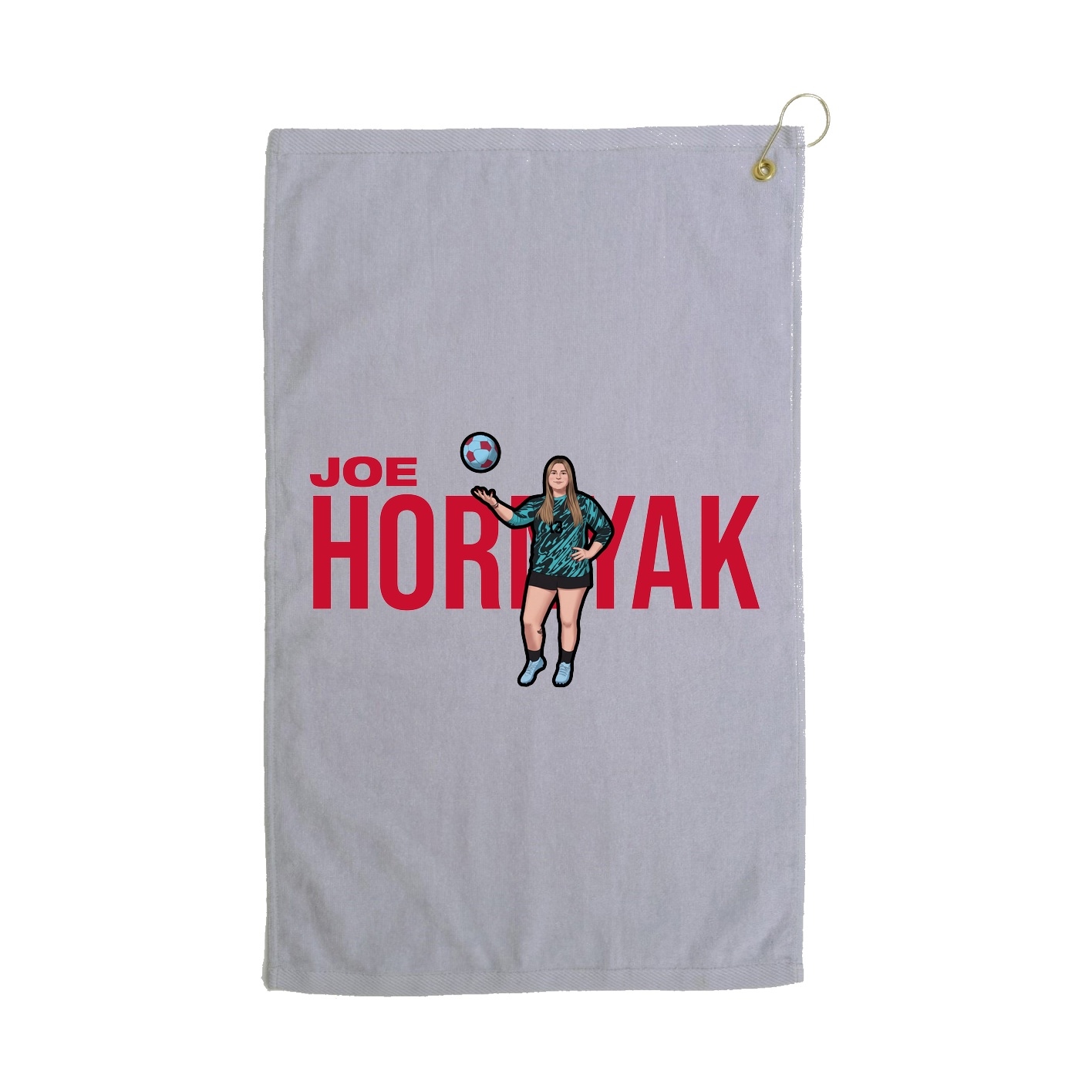 Golf Towel — Player Name in Grey