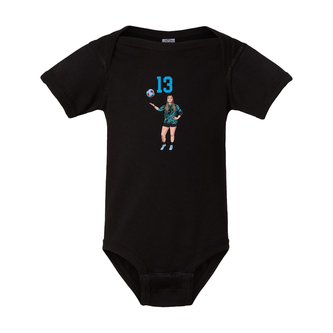 Baby Onesie — Number Top in Black
