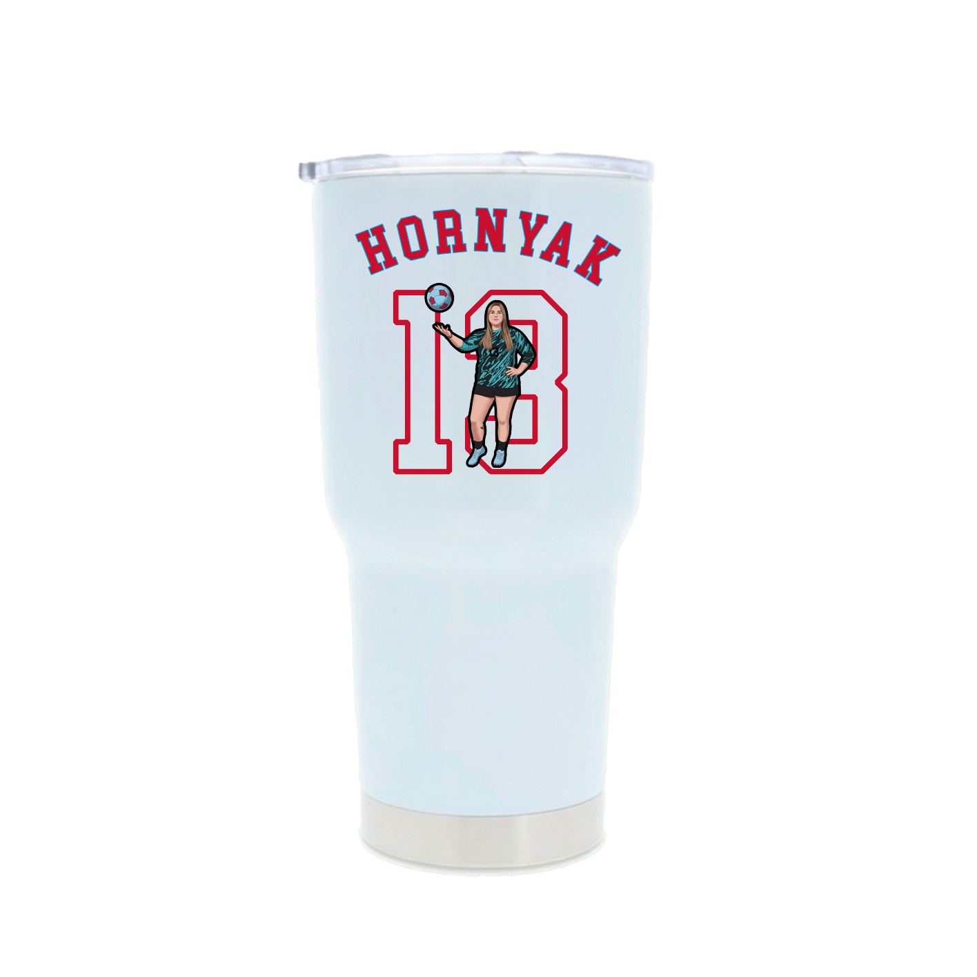 30oz Stainless Steel Tumbler — Shirsey Arch in White