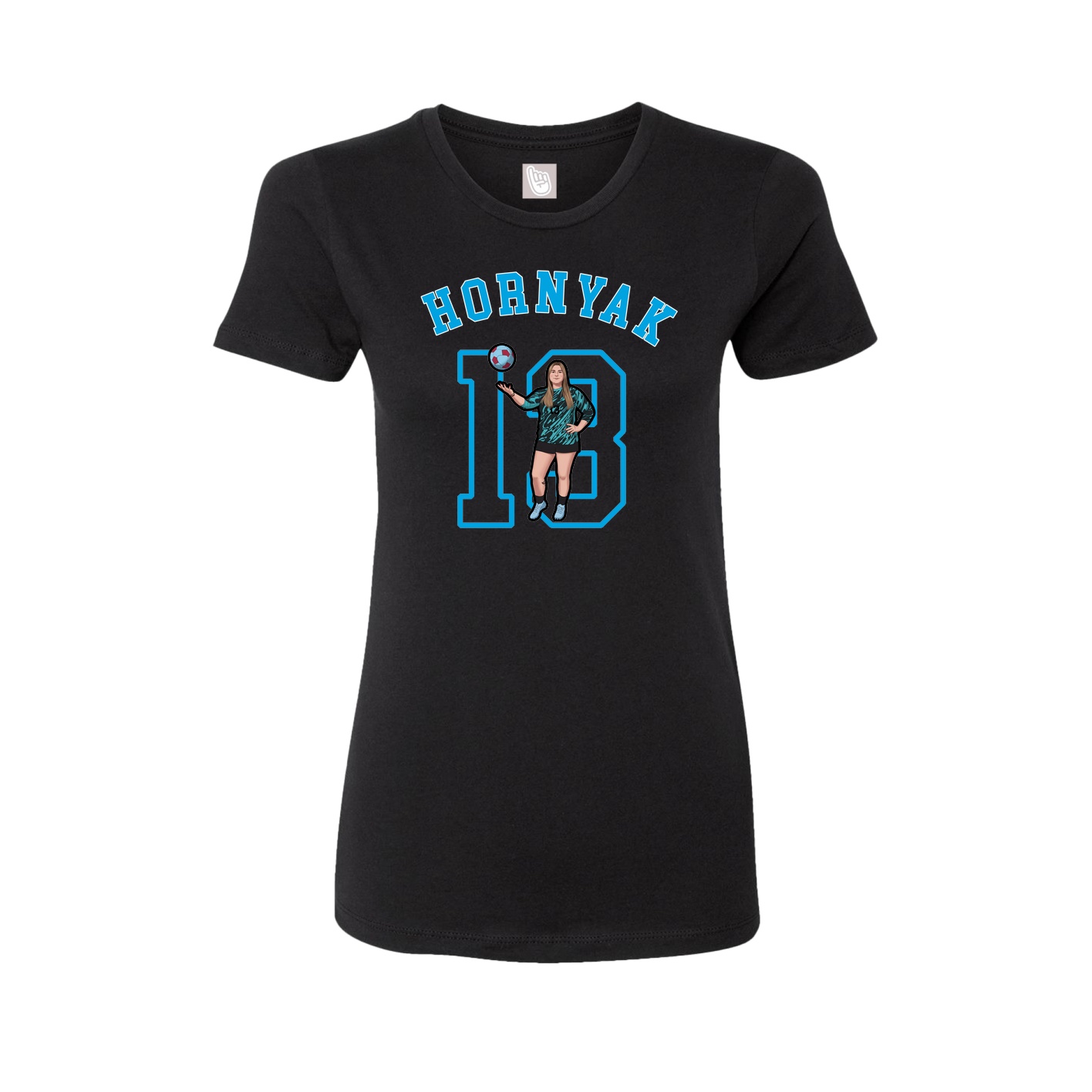 Fitted Women's Tee — Shirsey Arch in Black