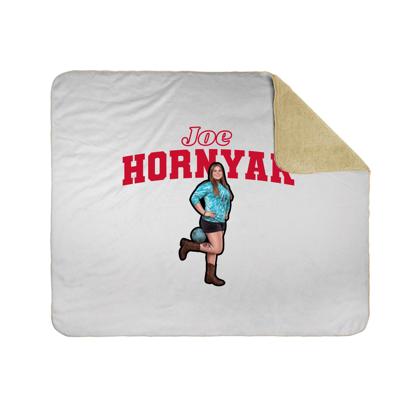 Throw Blanket — Name Arch in White