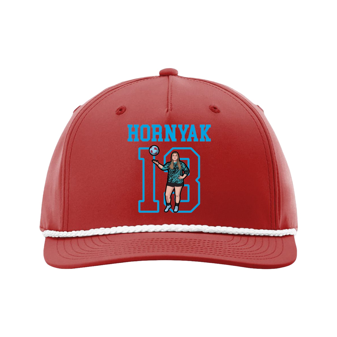 Five-Panel Classic Rope Cap — Shirsey in Red