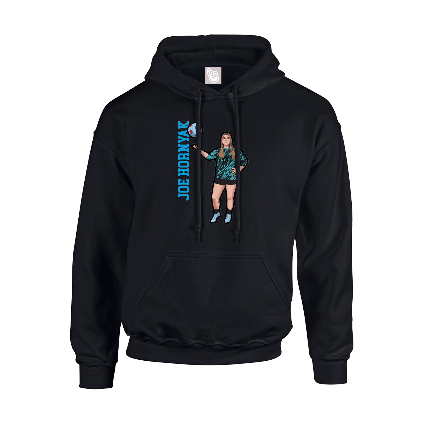 Youth Hoodie — Name Vertical in Black
