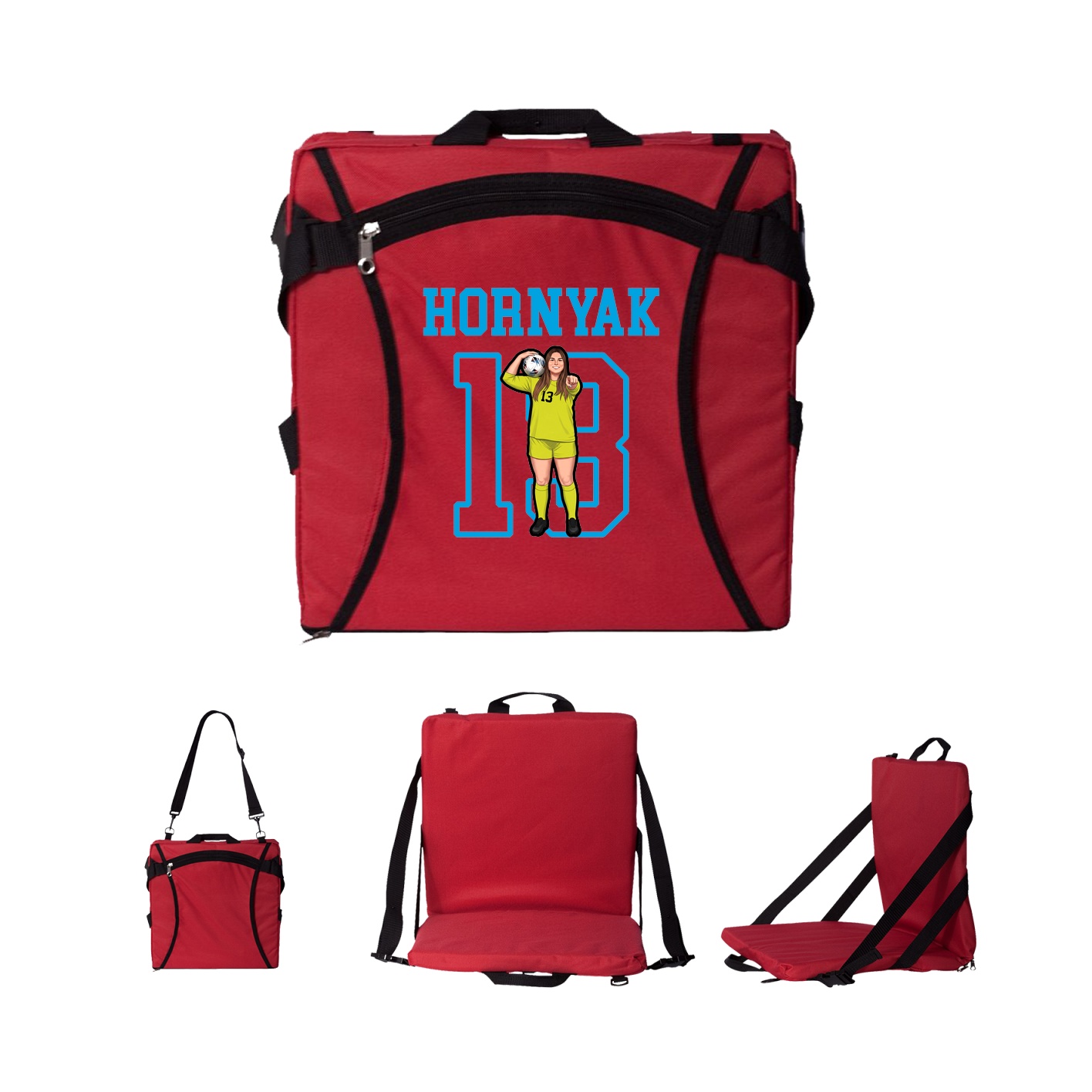 Folding Stadium Seat — Shirsey in Red
