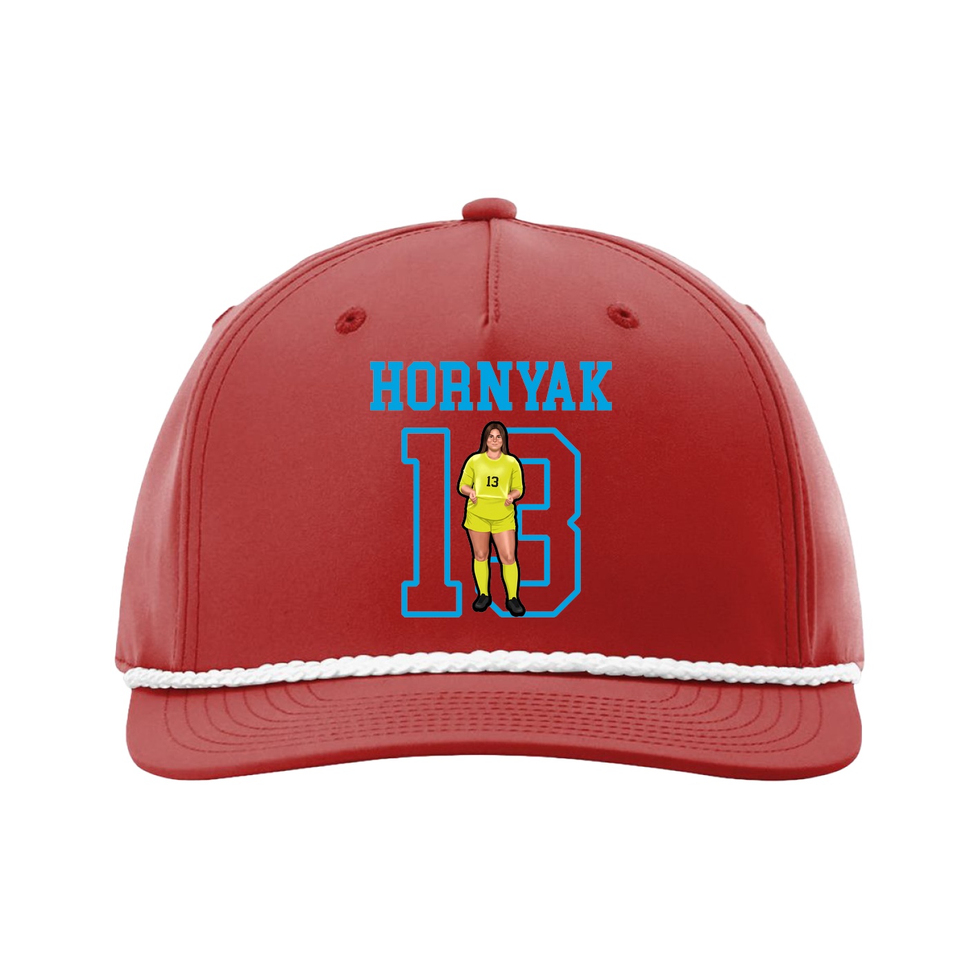Five-Panel Classic Rope Cap — Shirsey in Red