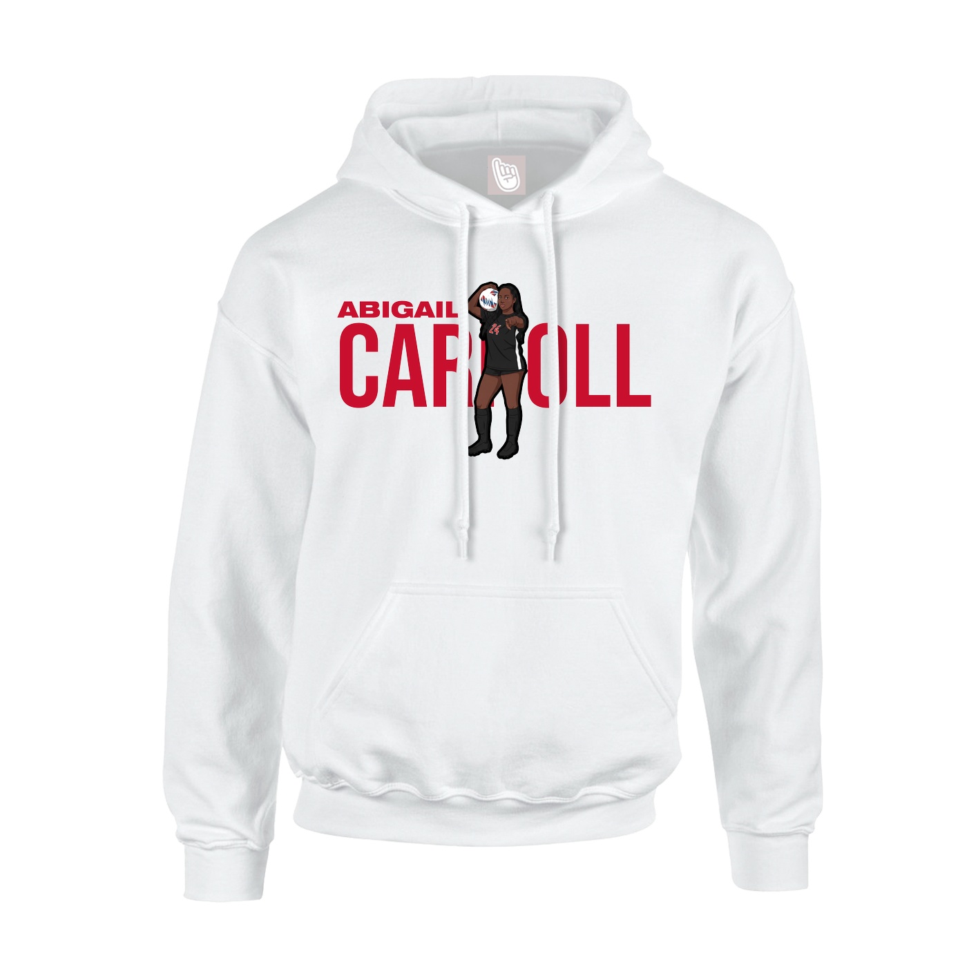 Hoodie — Player Name in White