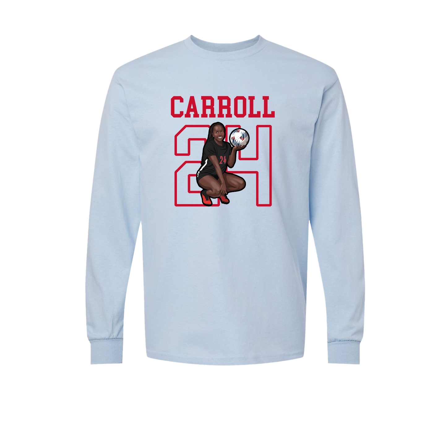 Long Sleeve Tee — Shirsey in Light Blue