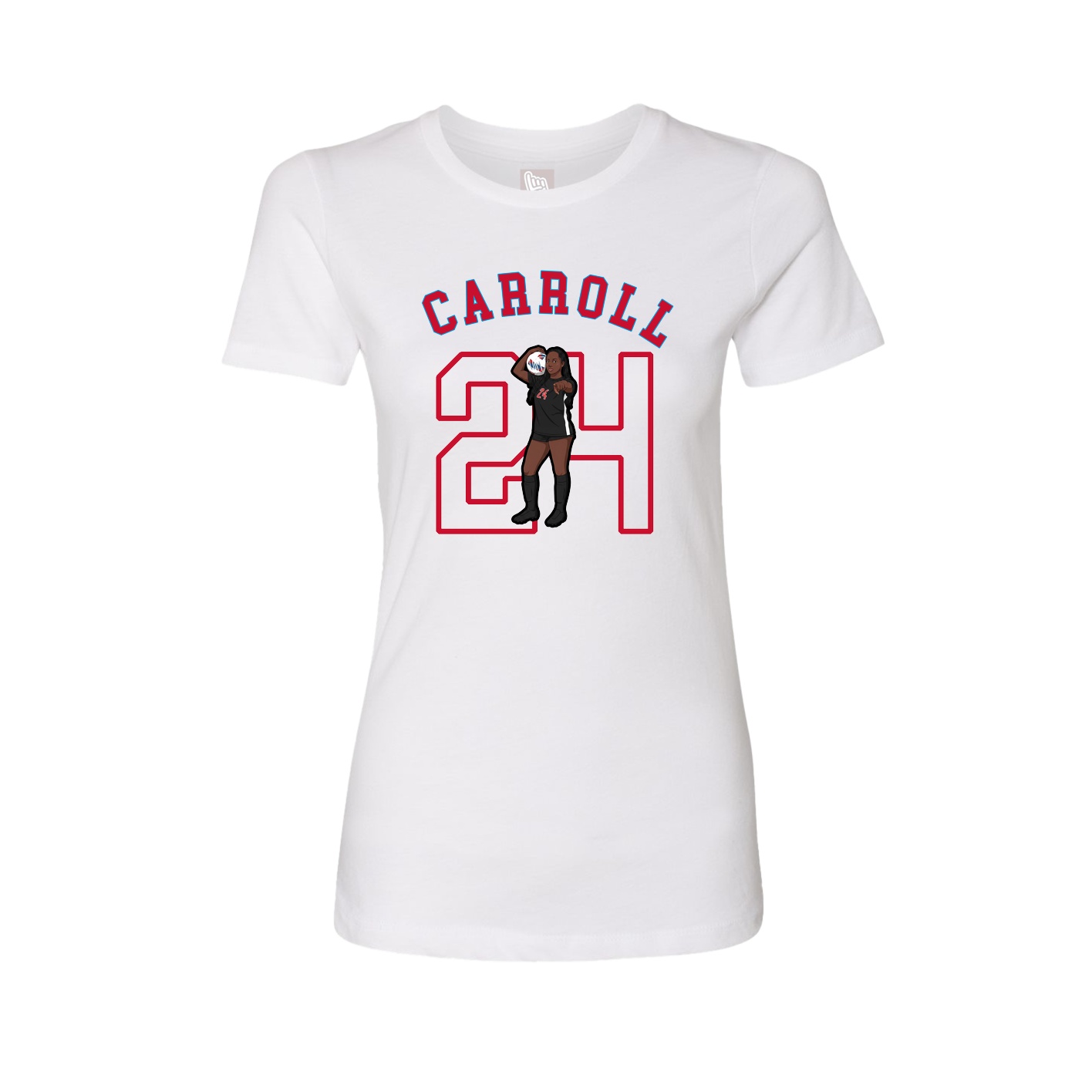 Fitted Women's Tee — Shirsey Arch in White