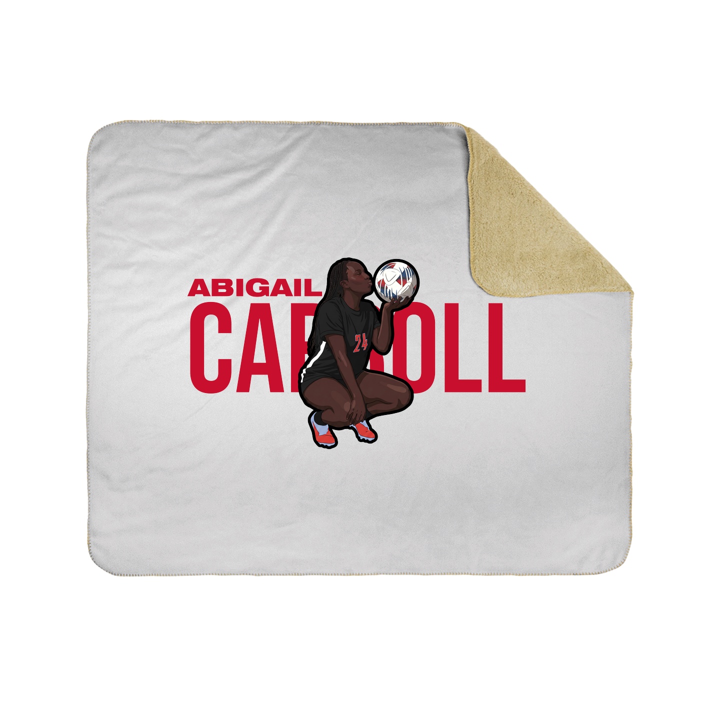Throw Blanket — Player Name in White