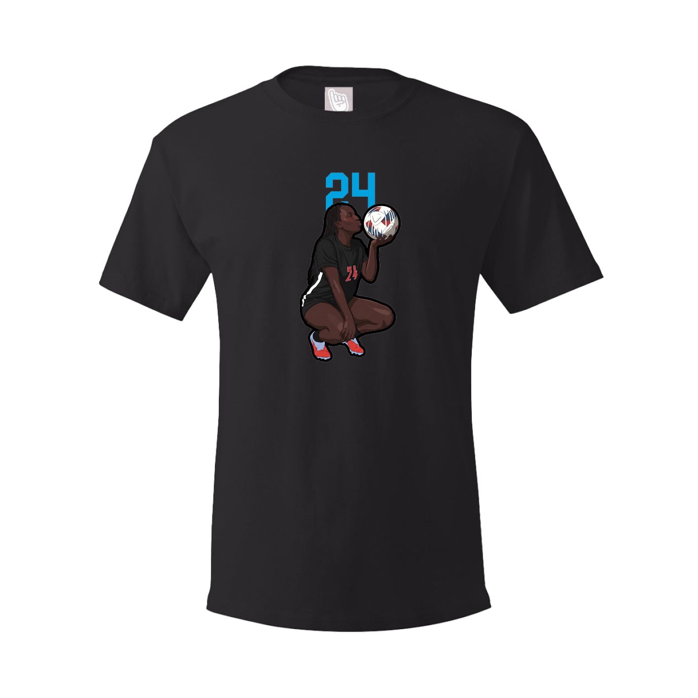 Youth Tee — Number Top in Black
