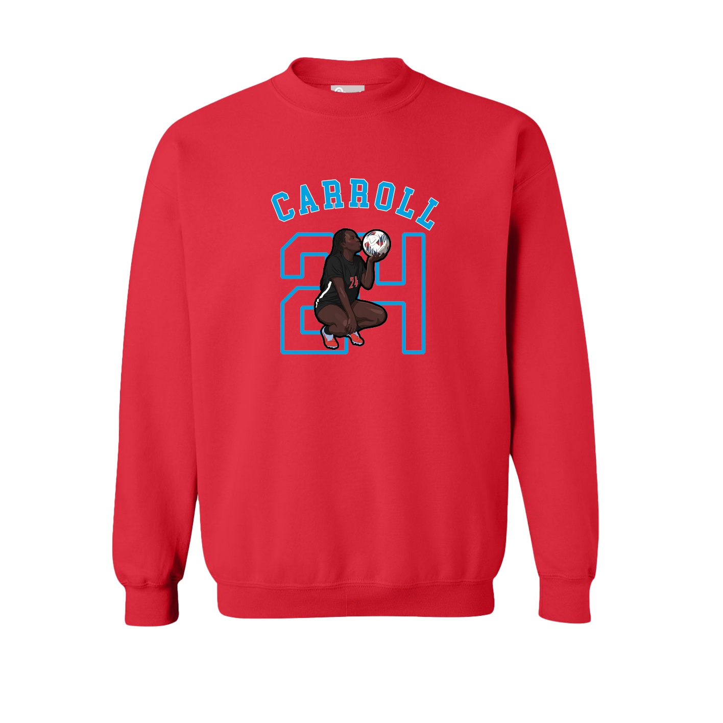 Fleece Crew — Shirsey Arch in Red