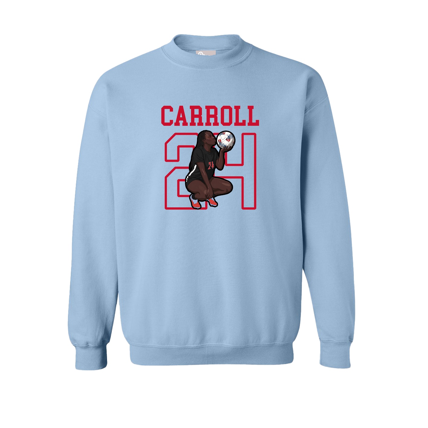 Fleece Crew — Shirsey in Light Blue