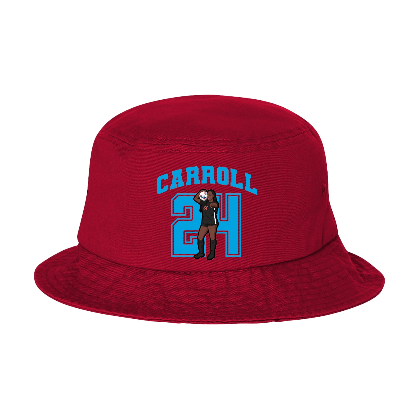 Bucket Cap — Number in Red