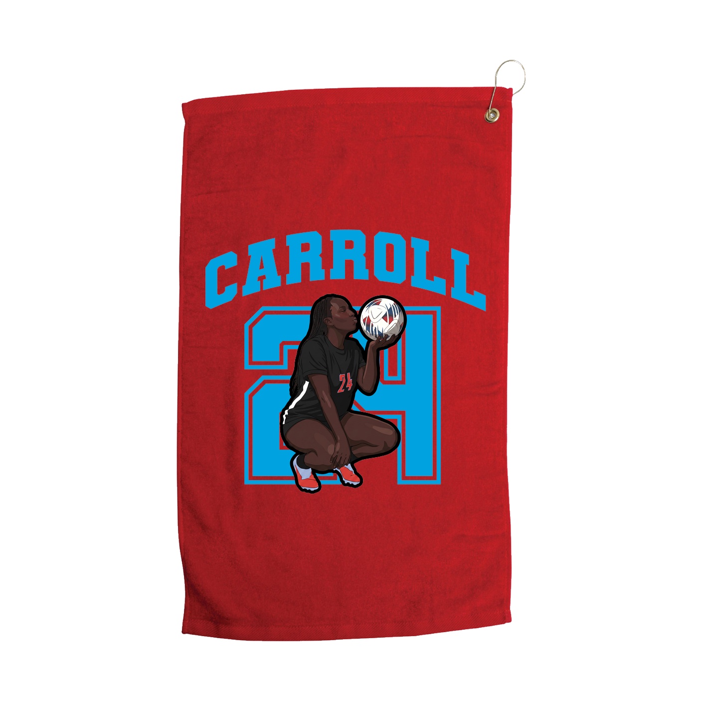 Golf Towel — Number in Red