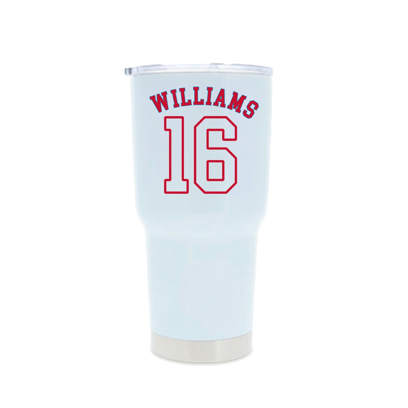 30oz Stainless Steel Tumbler — Shirsey Arch in White