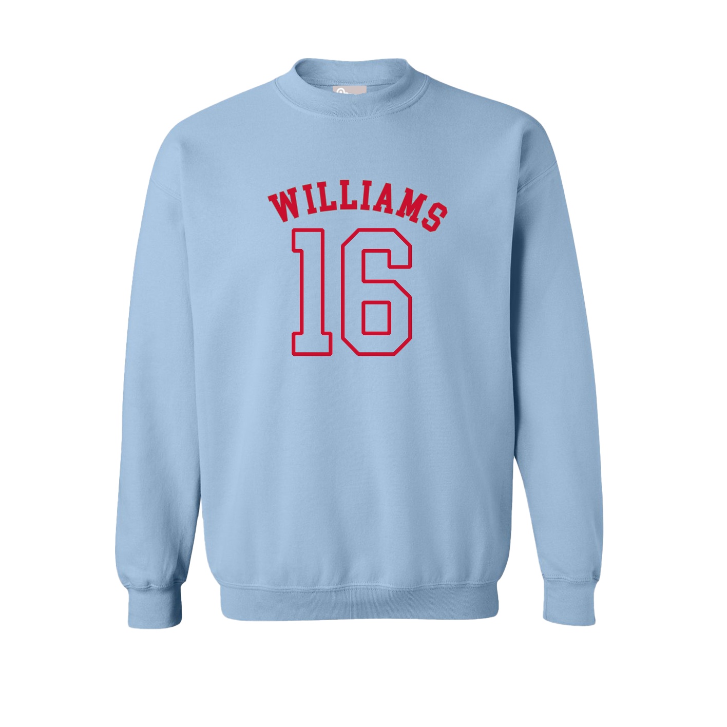 Fleece Crew — Shirsey Arch in Light Blue