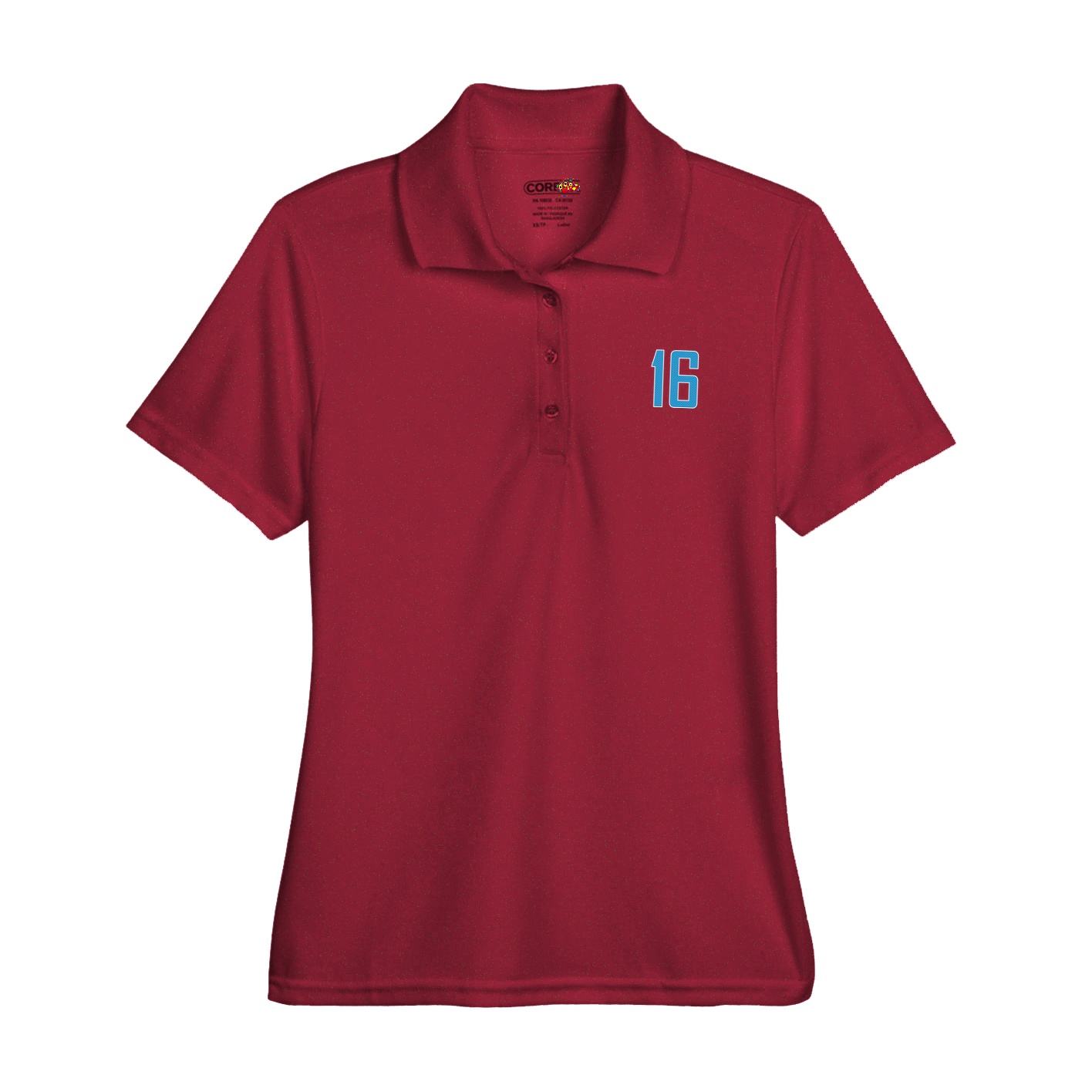 Womens Performance Polo — Front Shirsy in Red