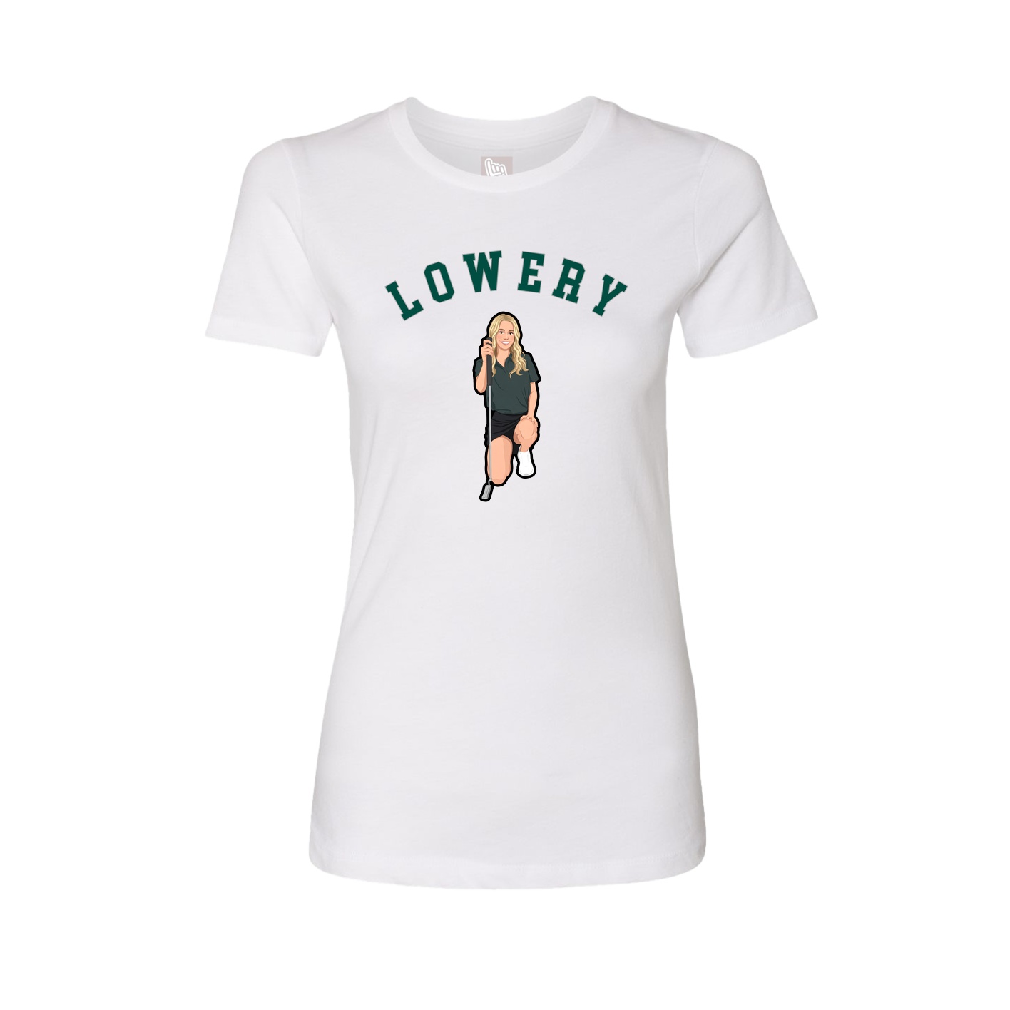 Fitted Women's Tee — Shirsey Arch in White