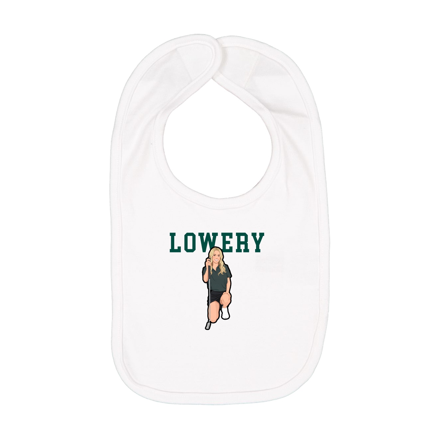 Infant Bib — Shirsey in White