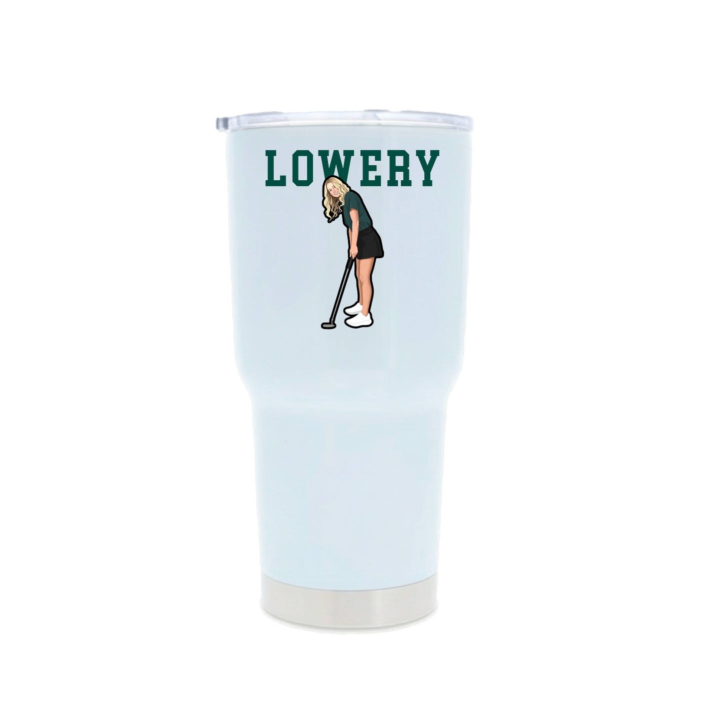 30oz Stainless Steel Tumbler — Shirsey in White