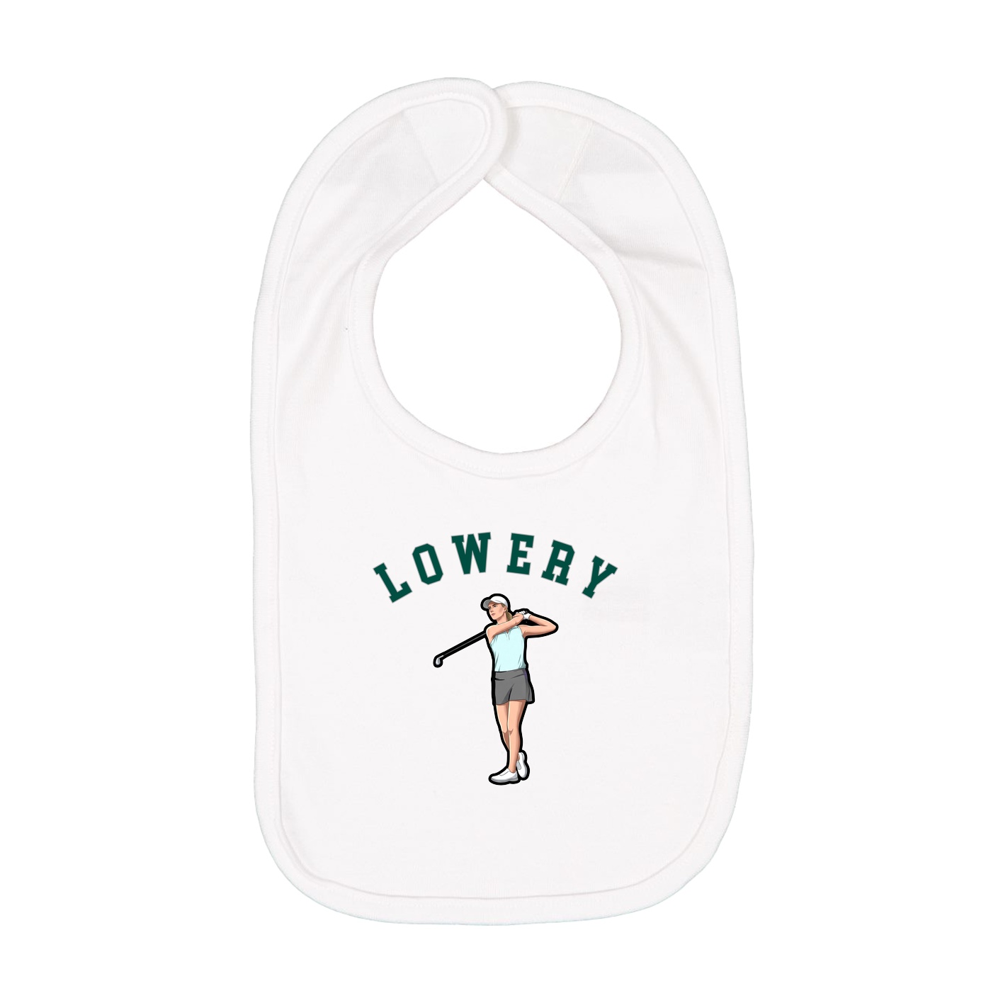 Infant Bib — Shirsey Arch in White