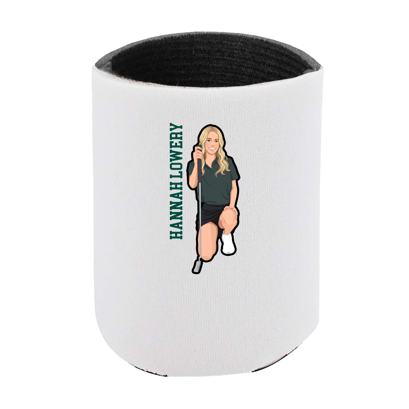Can Holder — Name Vertical in White