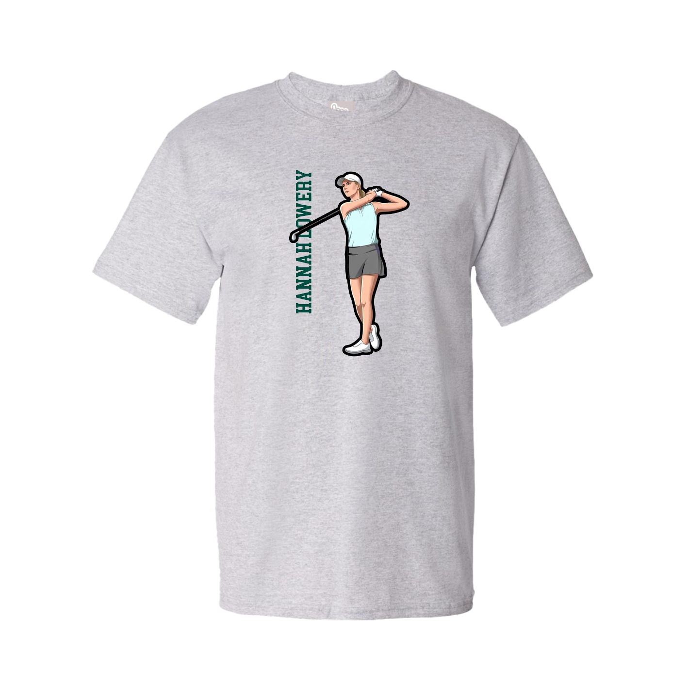 Youth Tee — Name Vertical in Grey