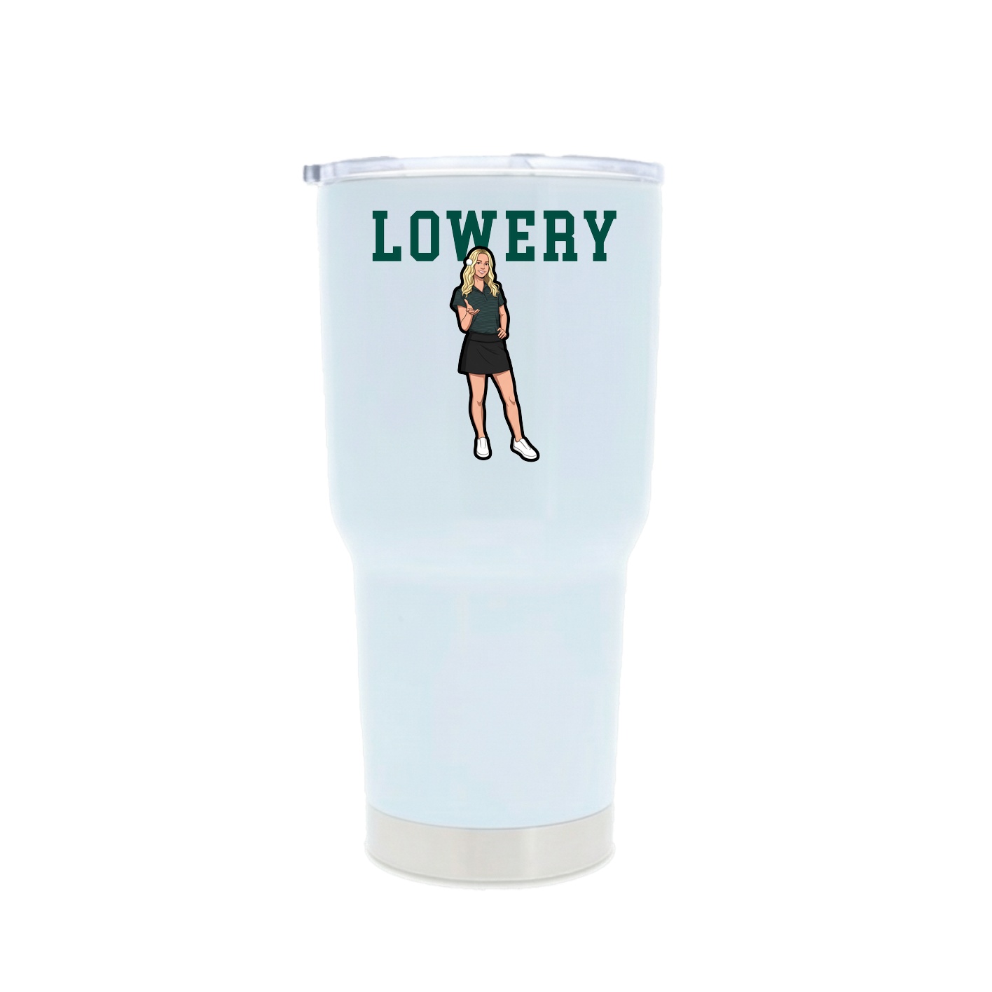 30oz Stainless Steel Tumbler — Shirsey in White