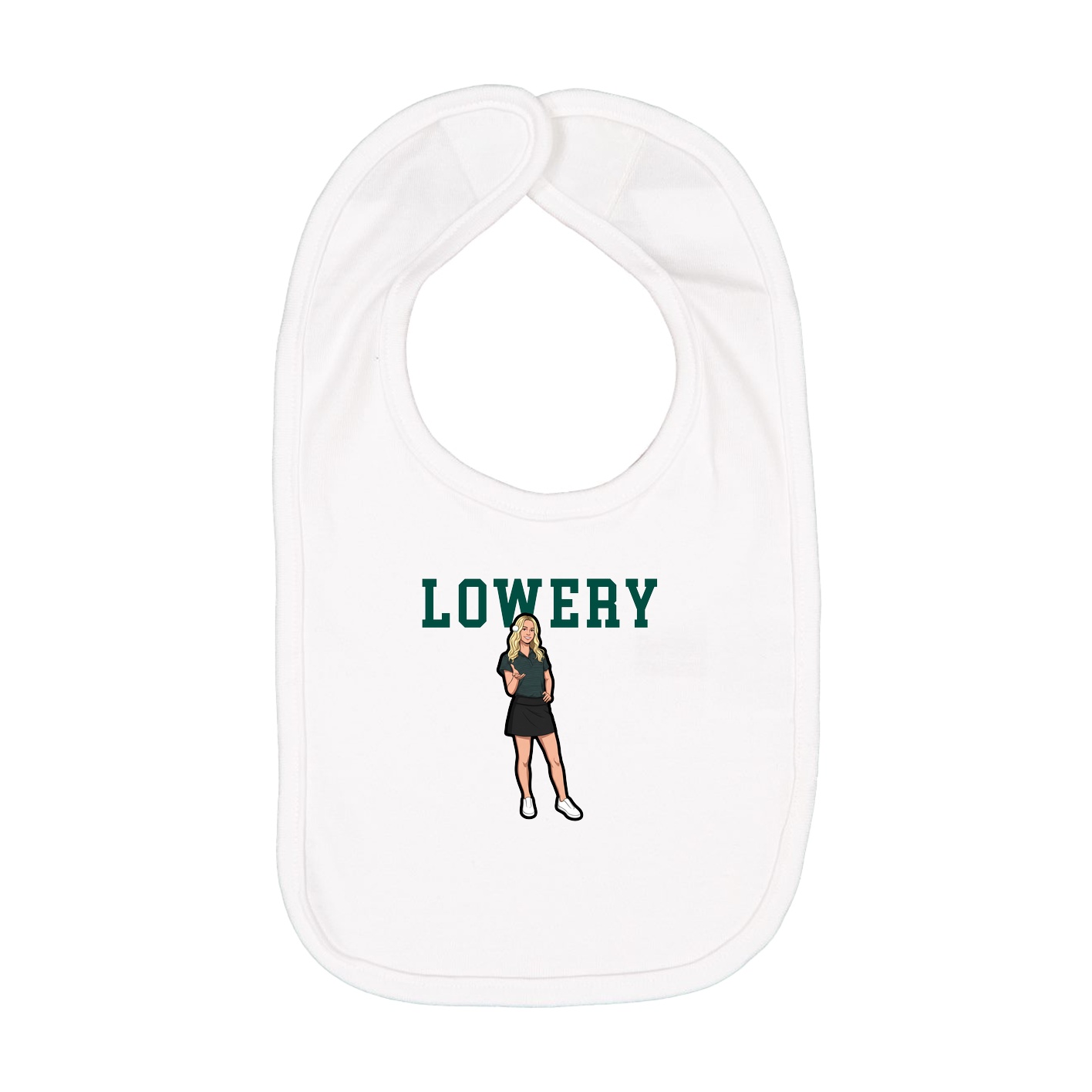 Infant Bib — Shirsey in White