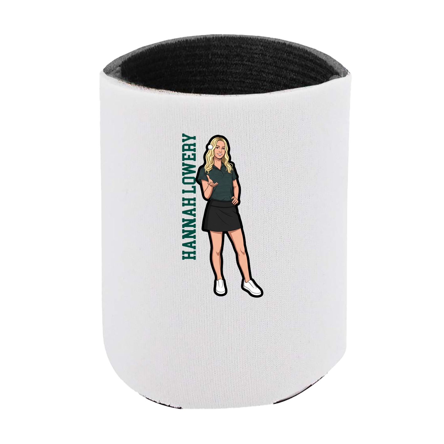 Can Holder — Name Vertical in White