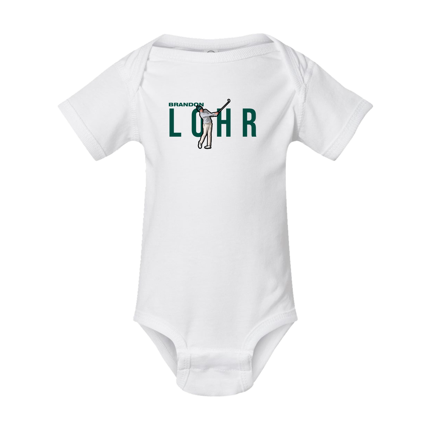Baby Onesie — Player Name in White