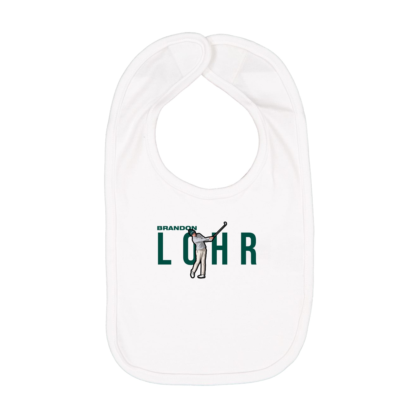 Infant Bib — Player Name in White