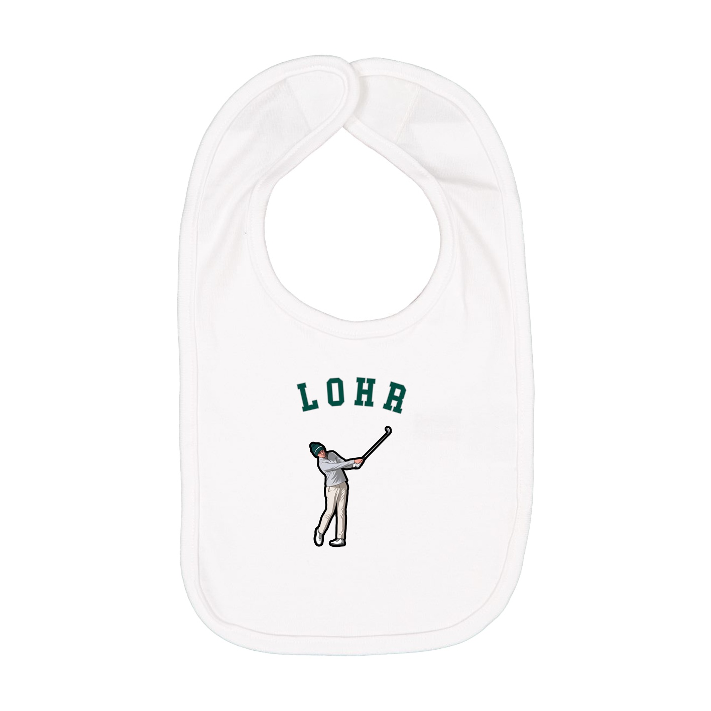 Infant Bib — Shirsey Arch in White