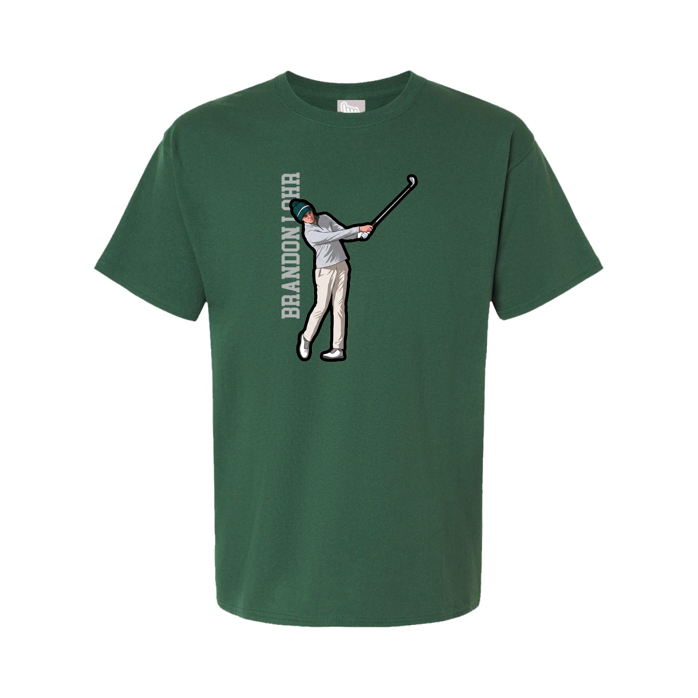 Tee — Name Vertical in Green