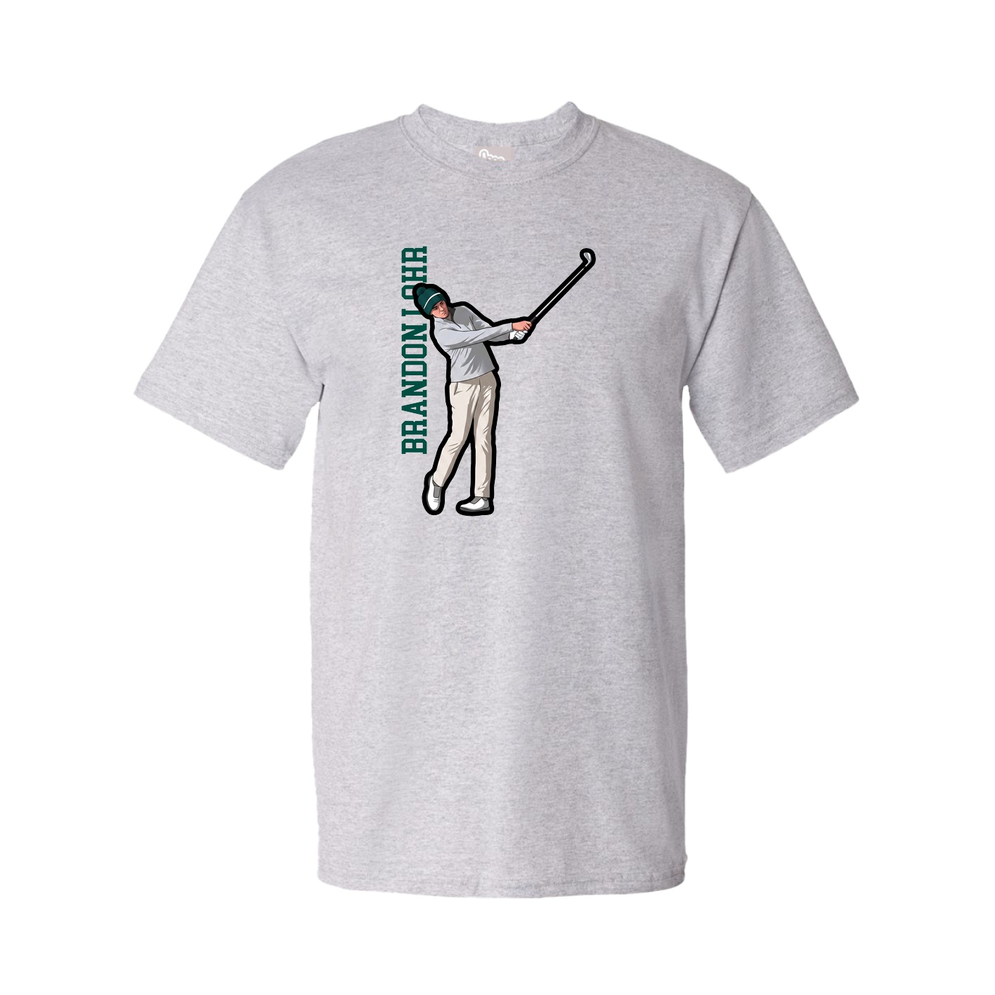 Tee — Name Vertical in Grey