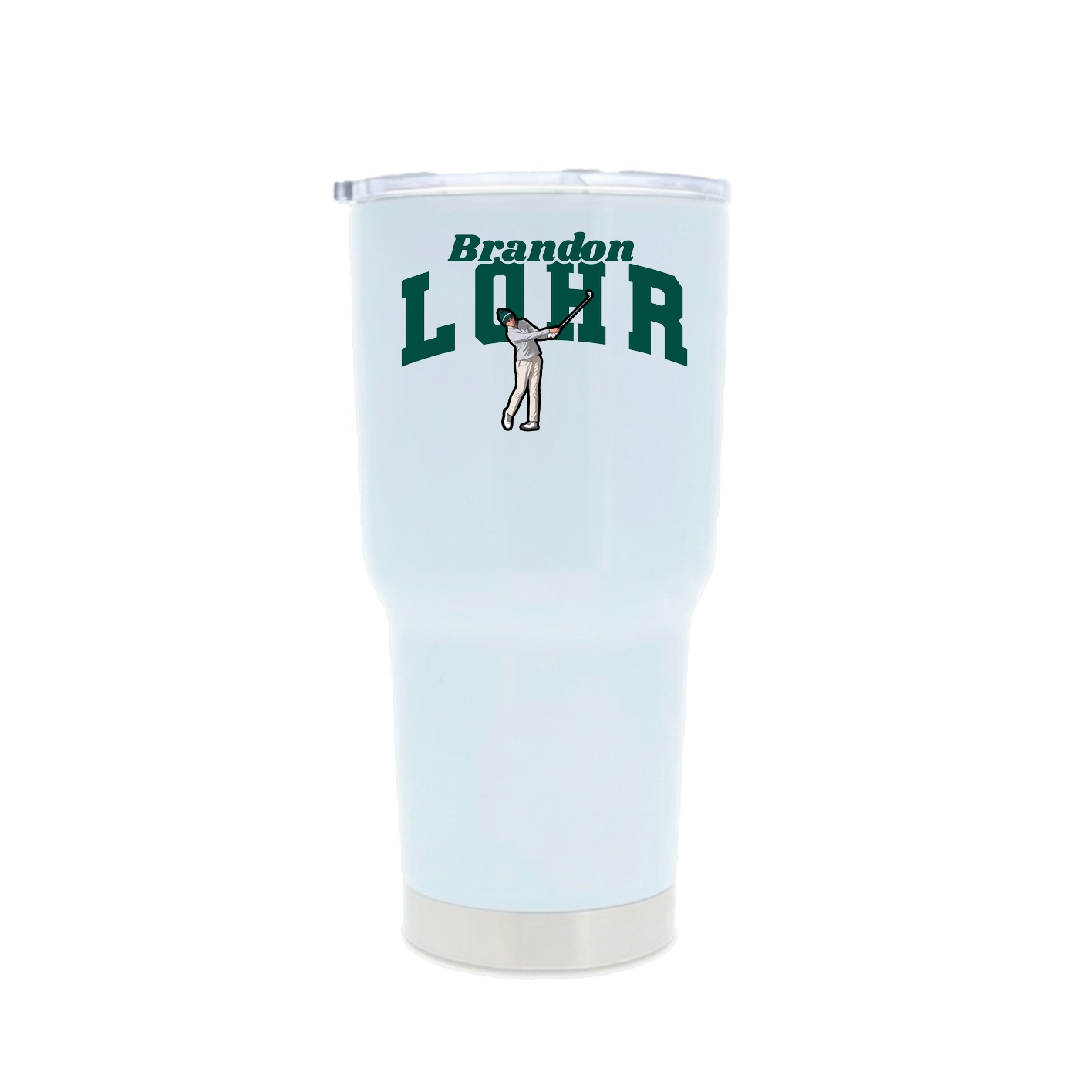 30oz Stainless Steel Tumbler — Signature Arch in White
