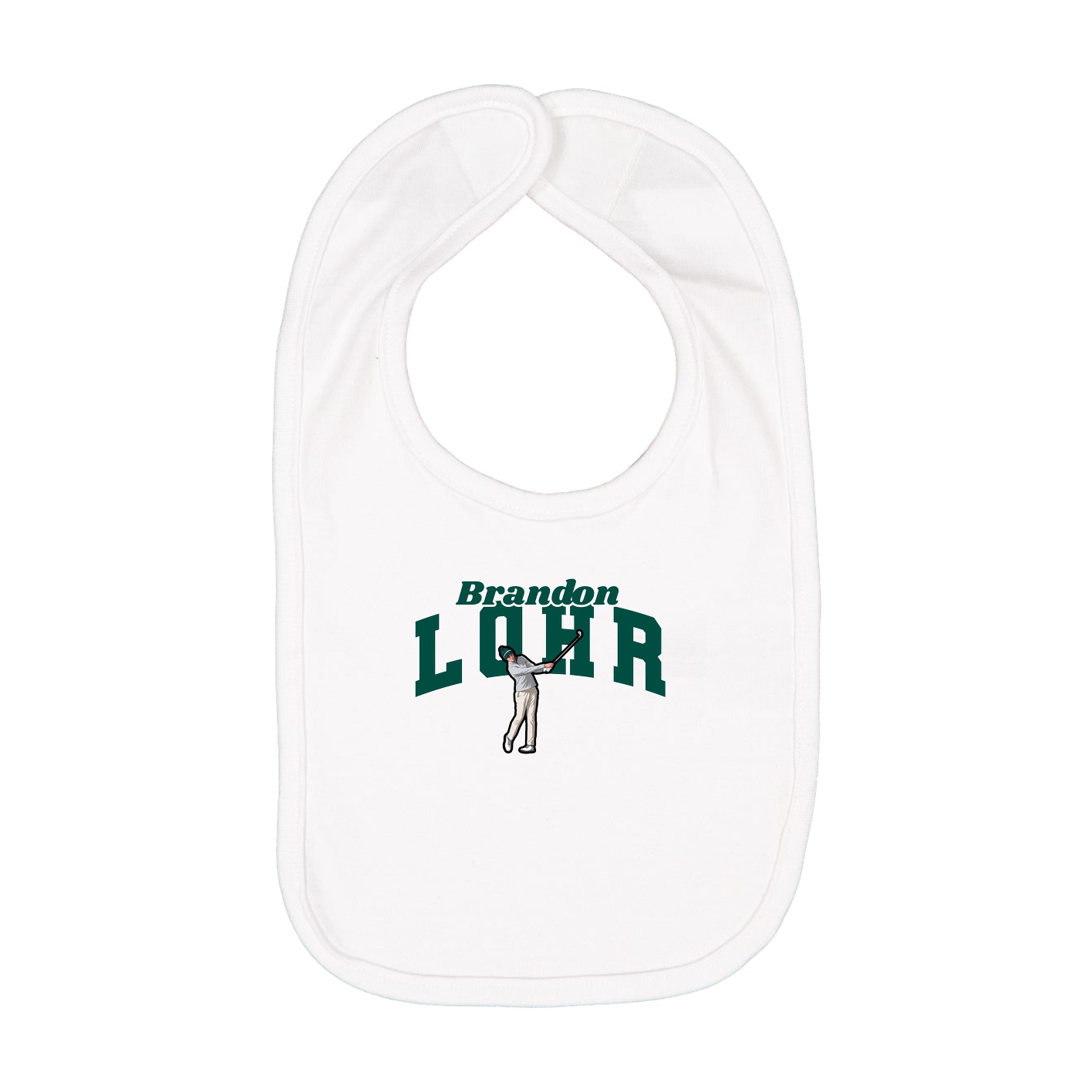 Infant Bib — Signature Arch in White
