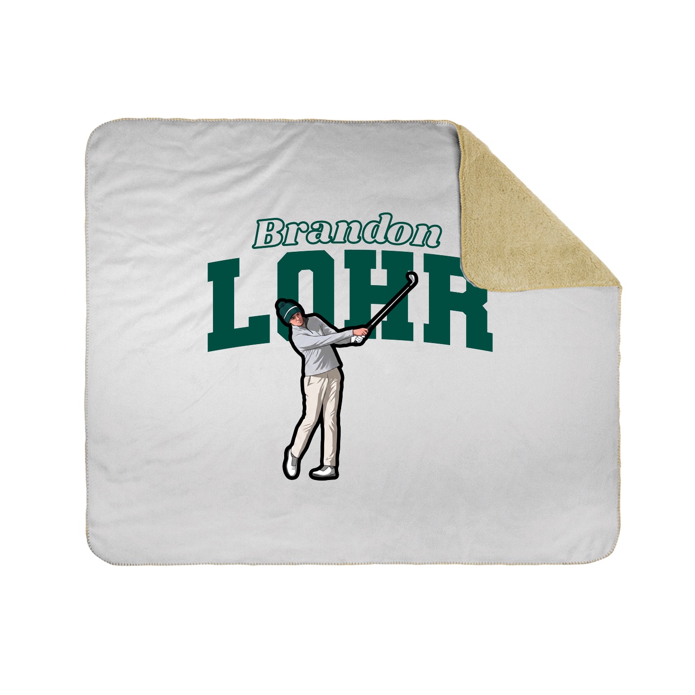 Throw Blanket — Name Arch in White