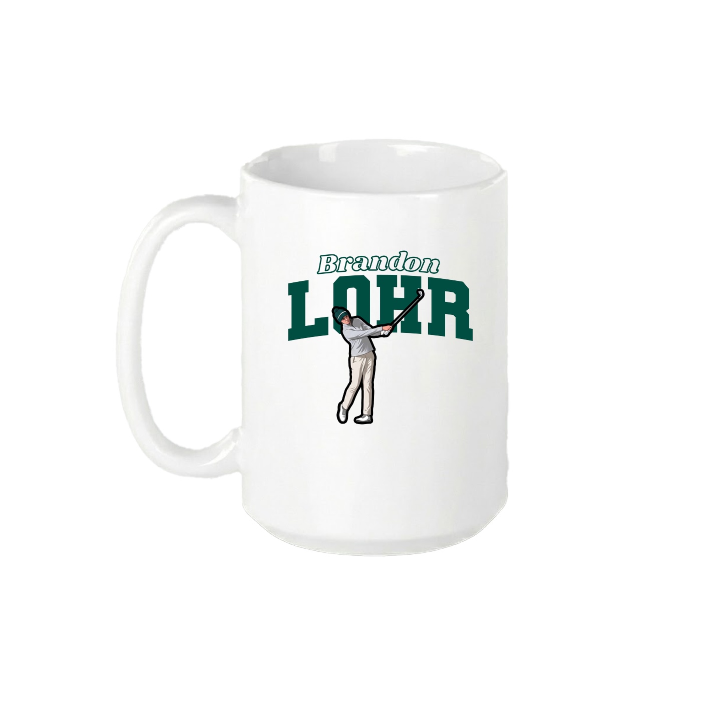 15oz Coffee Mug — Name Arch in White