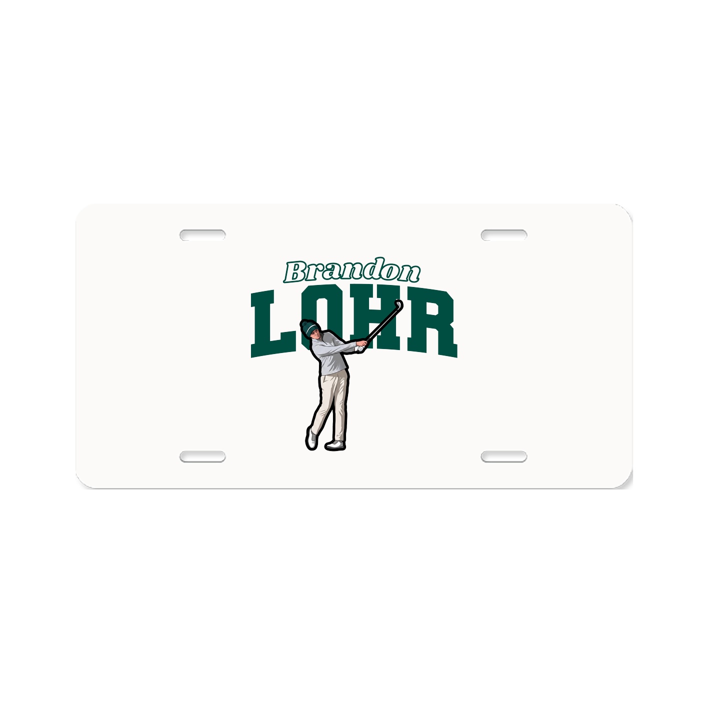 License Plate — Name Arch in Classic