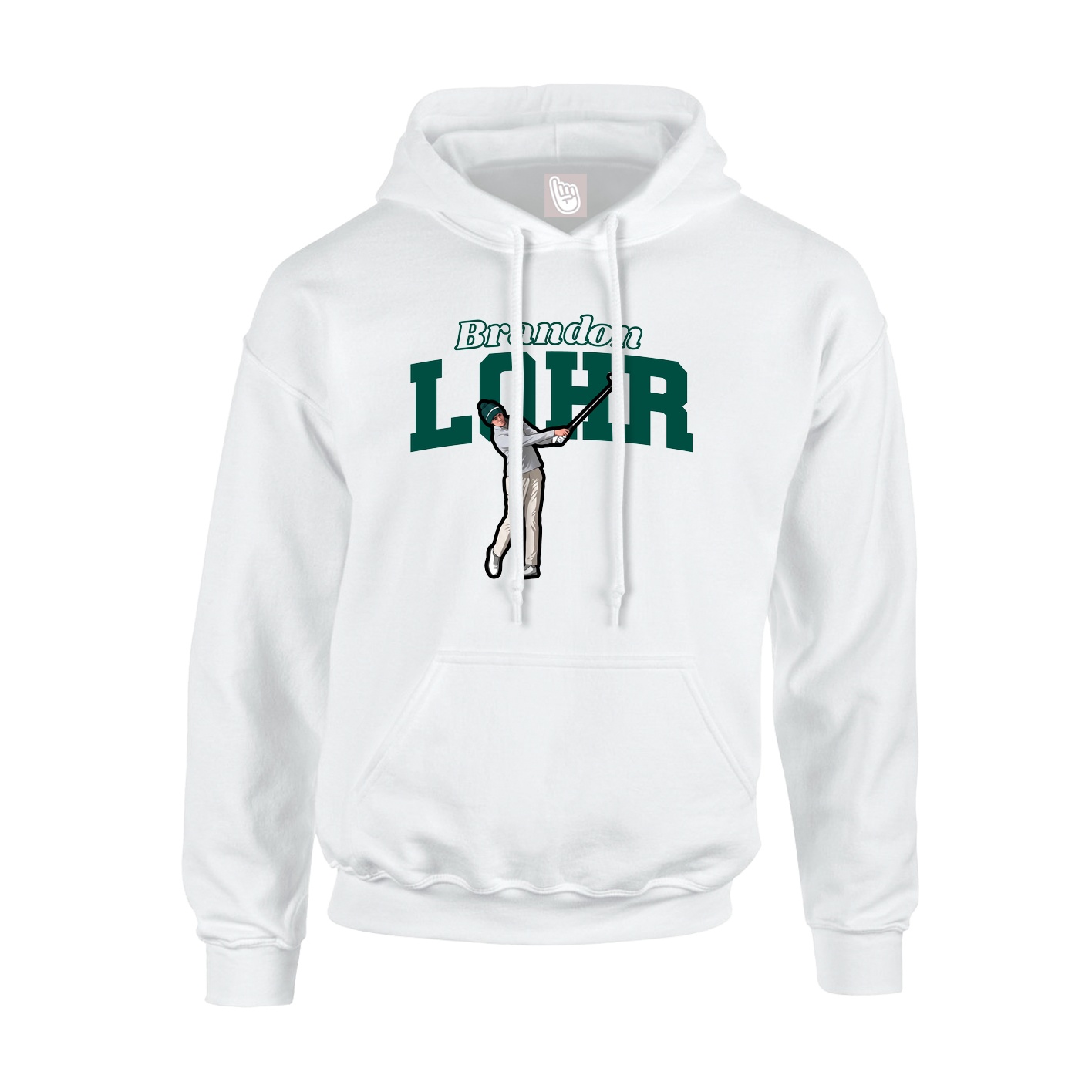 Hoodie — Name Arch in White