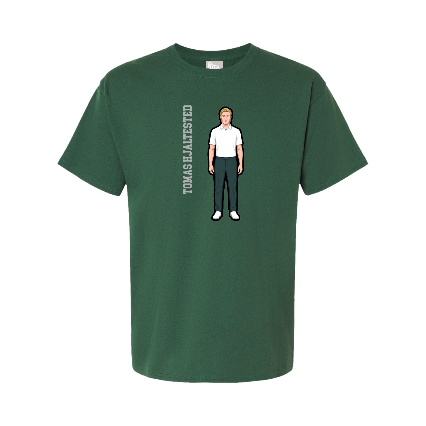 Tee — Name Vertical in Green