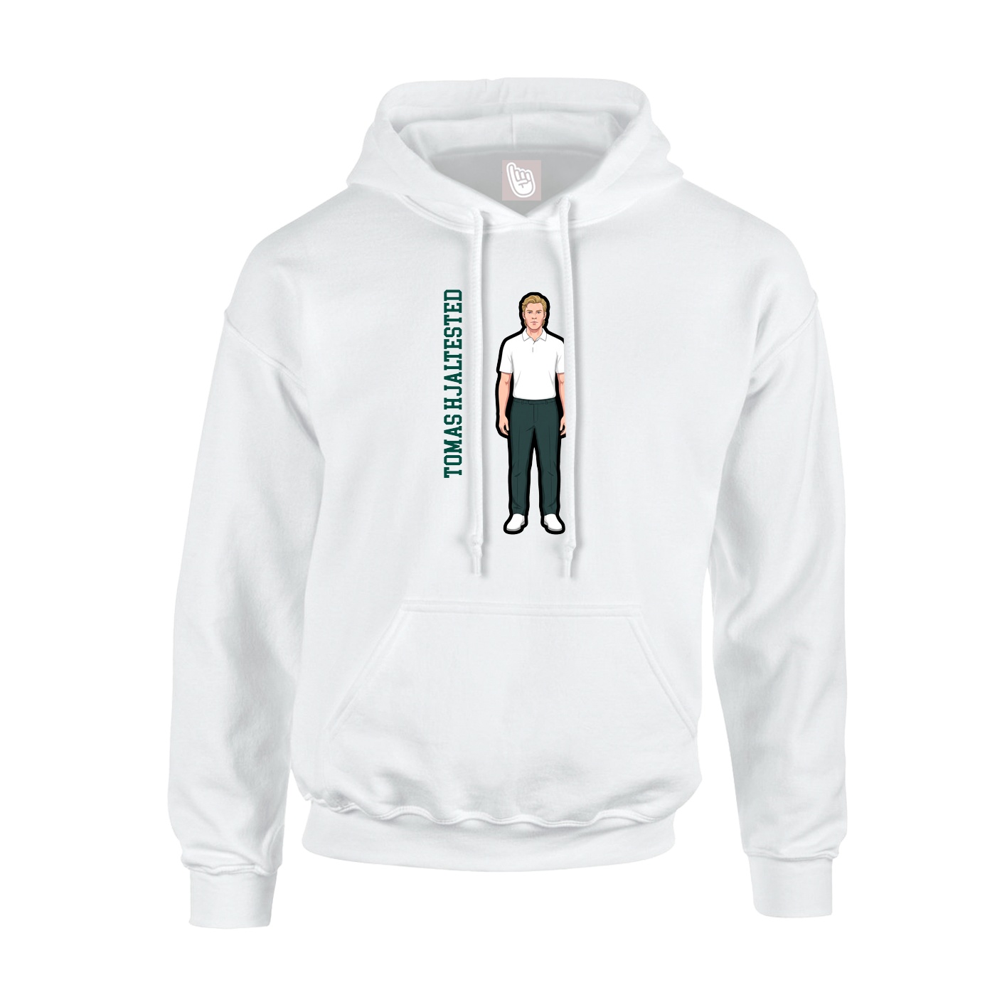 Hoodie — Name Vertical in White