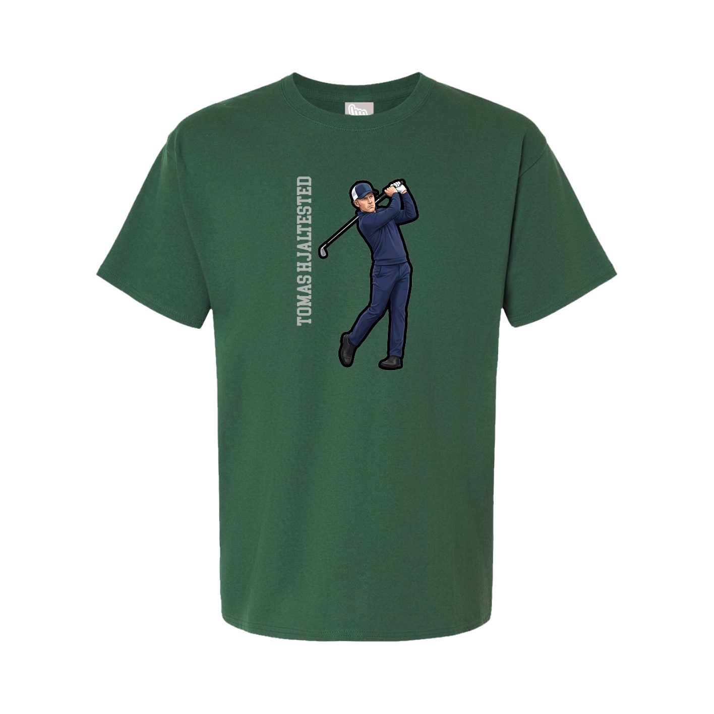 Youth Tee — Name Vertical in Green