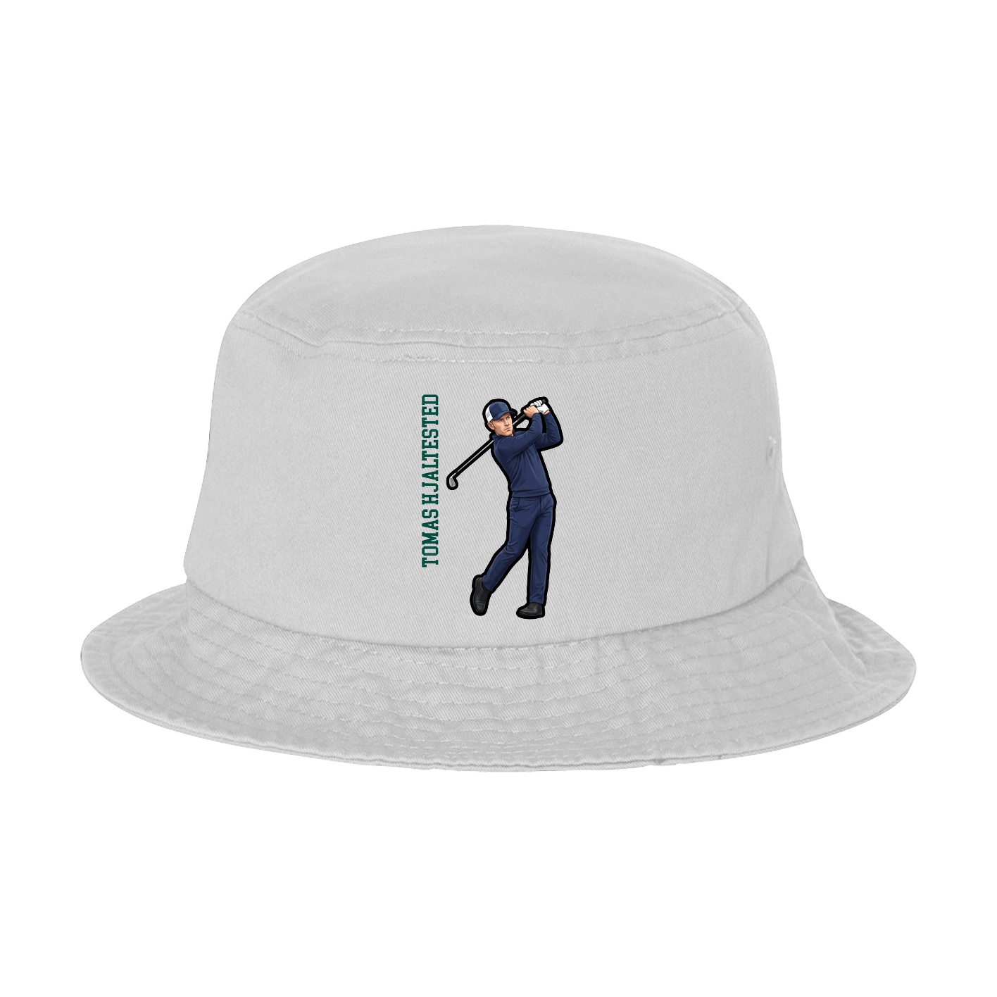 Bucket Cap — Name Vertical in White
