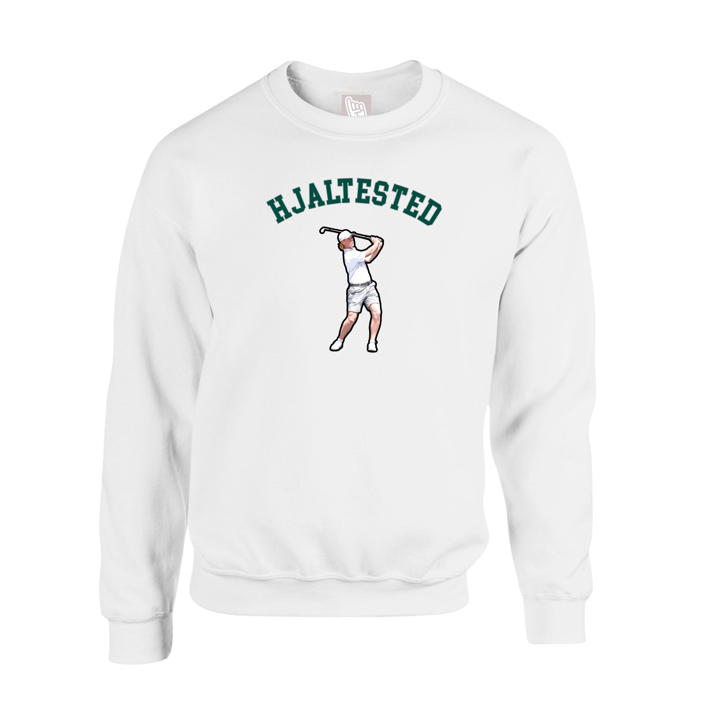 Fleece Crew — Shirsey Arch in White