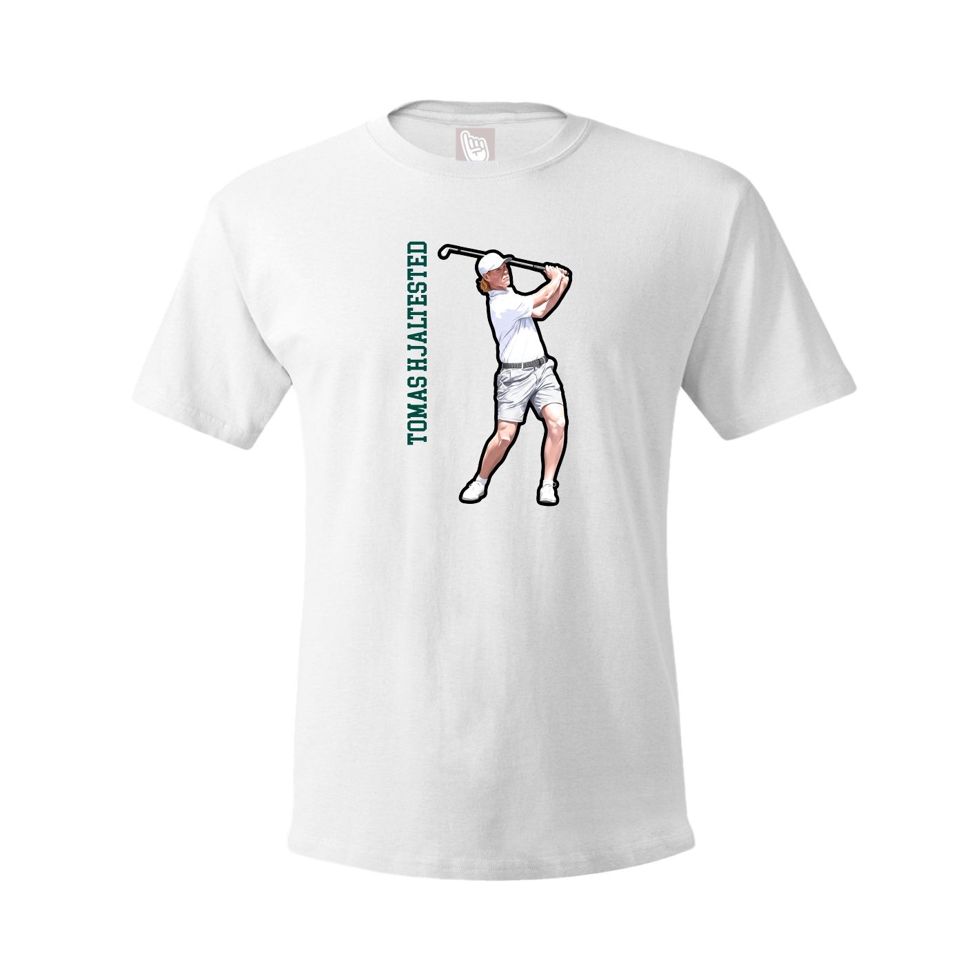 Youth Tee — Name Vertical in White